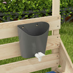 Outsunny Outusnny Sabbiera for children 3-7 years with roof and kitchen sets, fir wood, 180x103x144.5 cm - Borgè