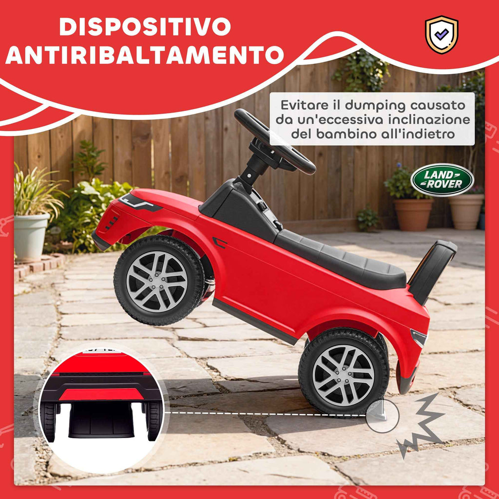 AIYAPLAY Land Rover Licensed Ride-On Toy Car with Horn and Storage Space, 65.5x28x42 cm, Red