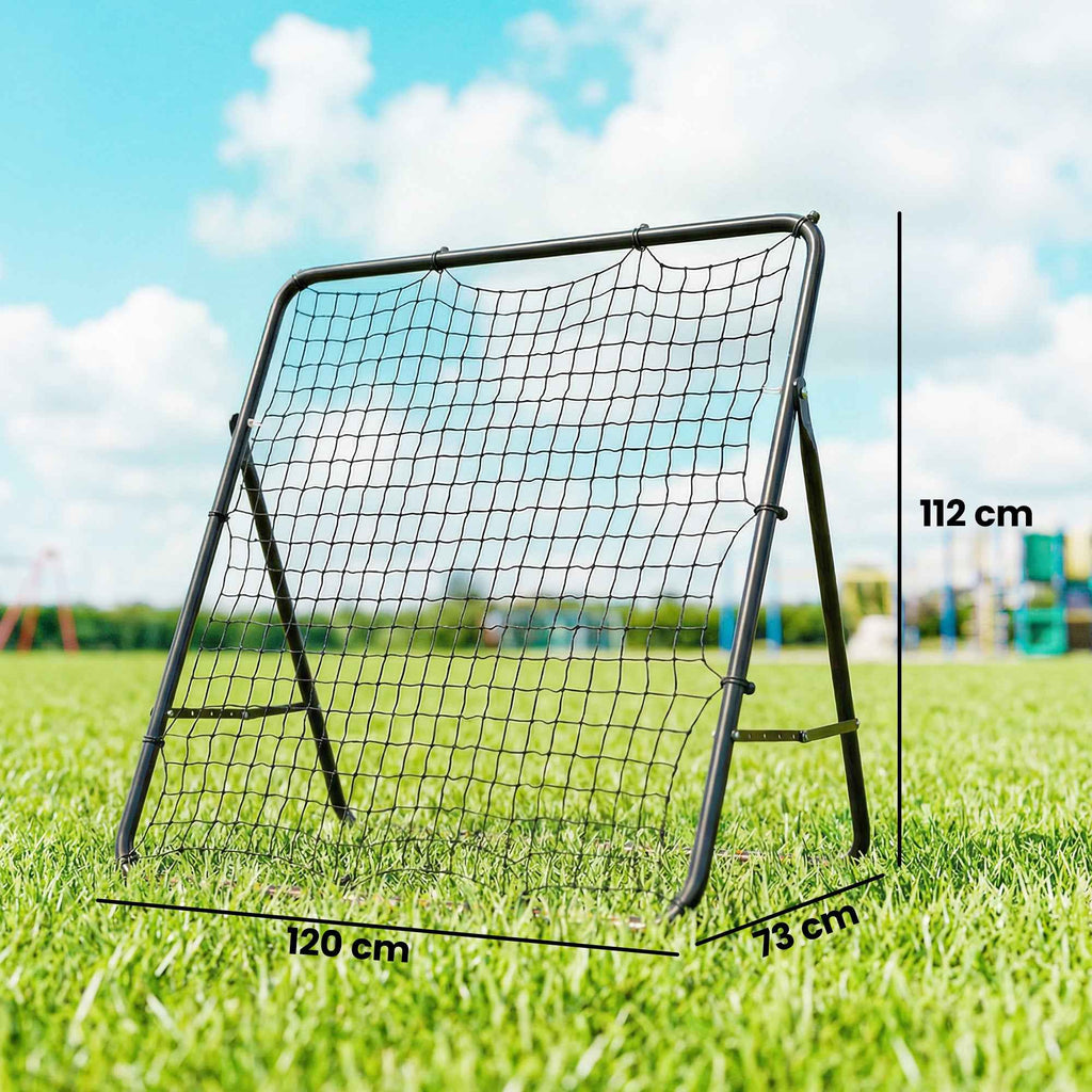 SPORTNOW Soccer Rebounder with 5 Adjustable Angles, Multi-Sport Training Net, Black