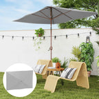 Outsunny 3x2m Rectangular Umbrella Cover with Top Vent, 180g/m² Polyester, Light Grey
