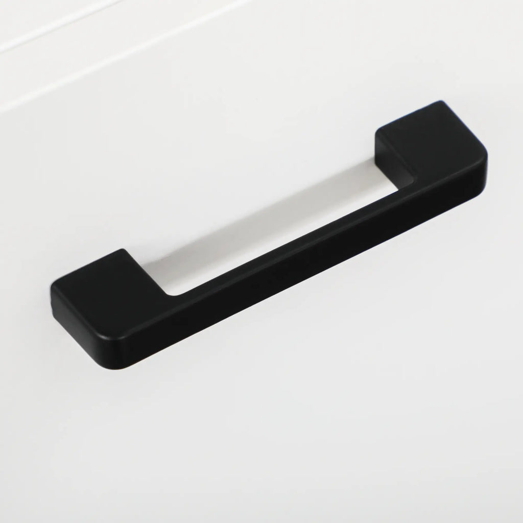 White Chipboard Bathroom Cabinet with 2 Cabinets with Doors and 2 Open Shelves, 80x33.5x190 cm