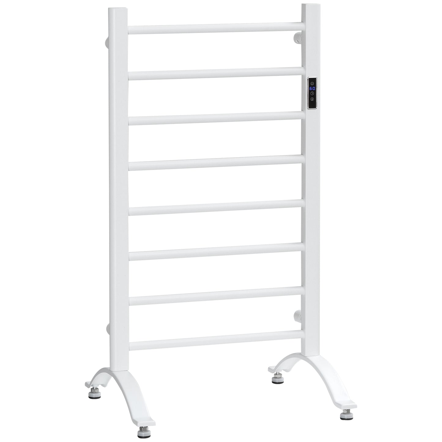 Electric Towel Warmer 8 Bar with Timer and Temperature Control, 50x45x80 cm, White