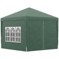 Outsunny Gazebo 3x3 m from waterproof garden in steel with oxford fabric cover, green - Borgè