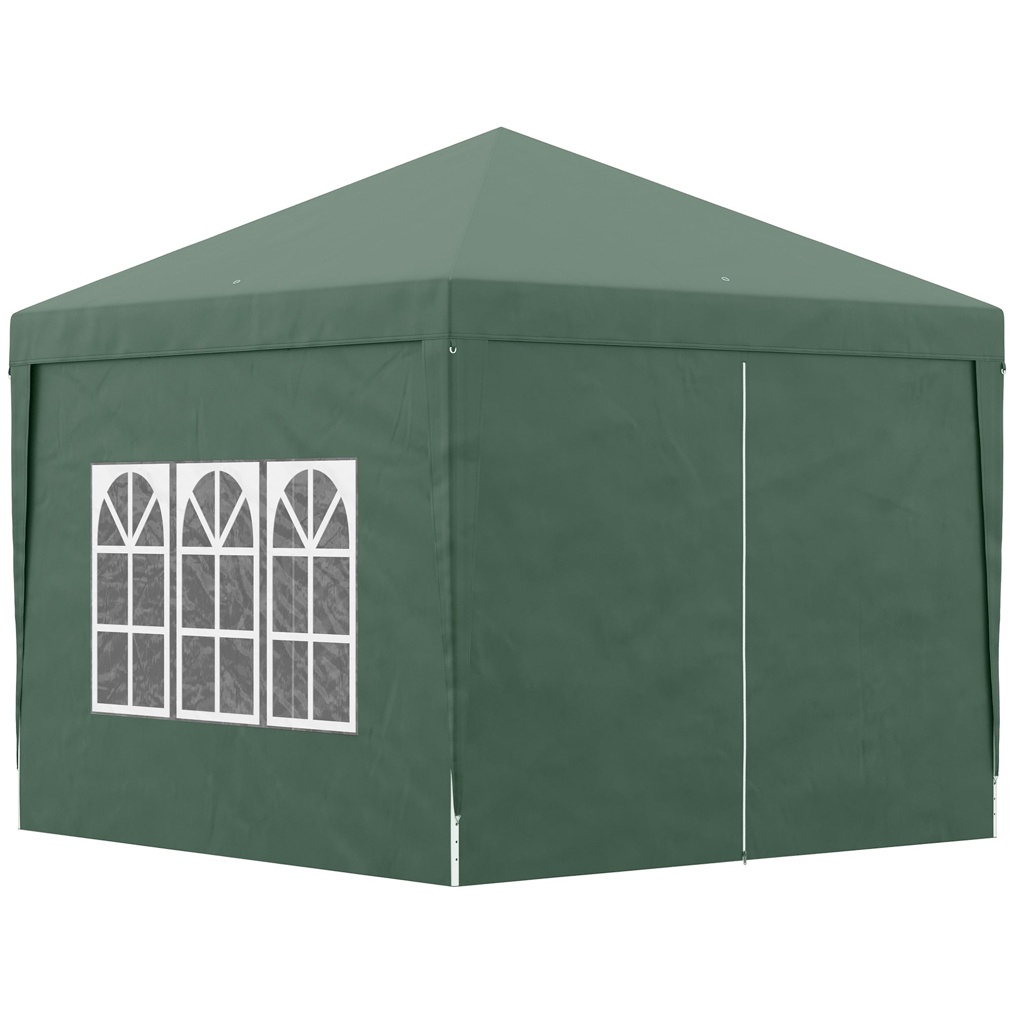 Outsunny Gazebo 3x3 m from waterproof garden in steel with oxford fabric cover, green - Borgè