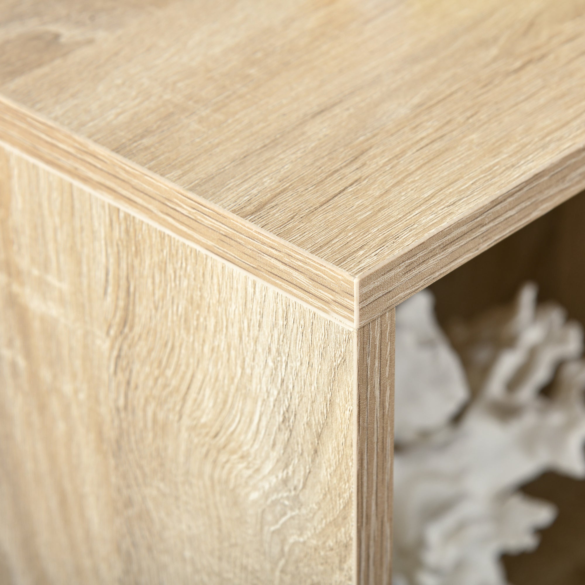 Modern 6-Cube Wooden Bookcase, 65.5x30x97.5 cm, Oak Color