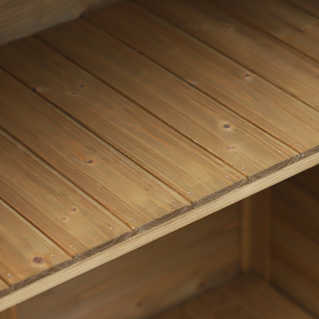 Fir Wood Garden Shed with Waterproof Bitumen Roof, 87x46.5x96.5cm