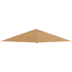 Outsunny 3x3m Polyester Gazebo Replacement Roof with Air Vents and Drainage Holes, Beige