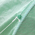 Outsunny 3x2x2m Steel Vegetable Garden Greenhouse with PE Cover, Zip Doors and Mesh Windows, Green