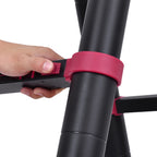 12-Step Folding Telescopic Ladder, Aluminum and Nylon, 379 x 67.5 x 11 cm, Black and Red