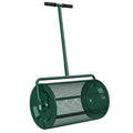 Outsunny 75L Metal Fertilizer Spreader with Adjustable T-Handle and Padded Handle, 70x40x112 cm, Green