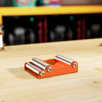Motorcycle Stand with Non-Slip Support and 3 Rollers, Steel and Aluminum, 15x11.5x4 cm, Orange