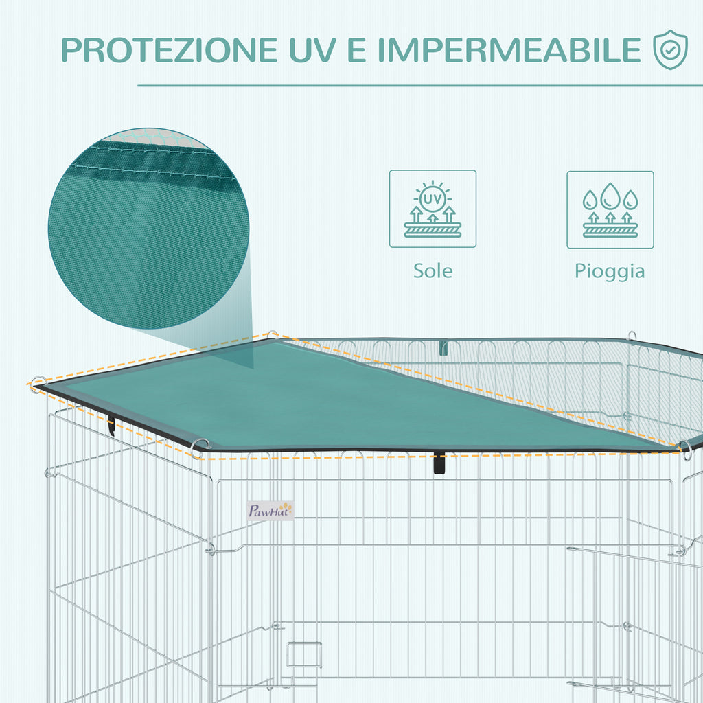 Folding Wire Playpen for Dogs and Puppies Ø120x60 cm with Waterproof Polyester Cover