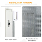 Dog Gate, Extendable up to 115 cm, Polyester and Steel, 115 x 82.5 cm, White and Grey