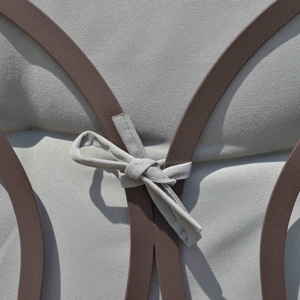 Outsunny 3-Seater Garden Swing with Adjustable Canopy, Cup Holder and Cushions, 208x121x172 cm, Light Grey
