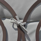 Outsunny 3-Seater Garden Swing with Adjustable Canopy, Cup Holder and Cushions, 208x121x172 cm, Light Grey
