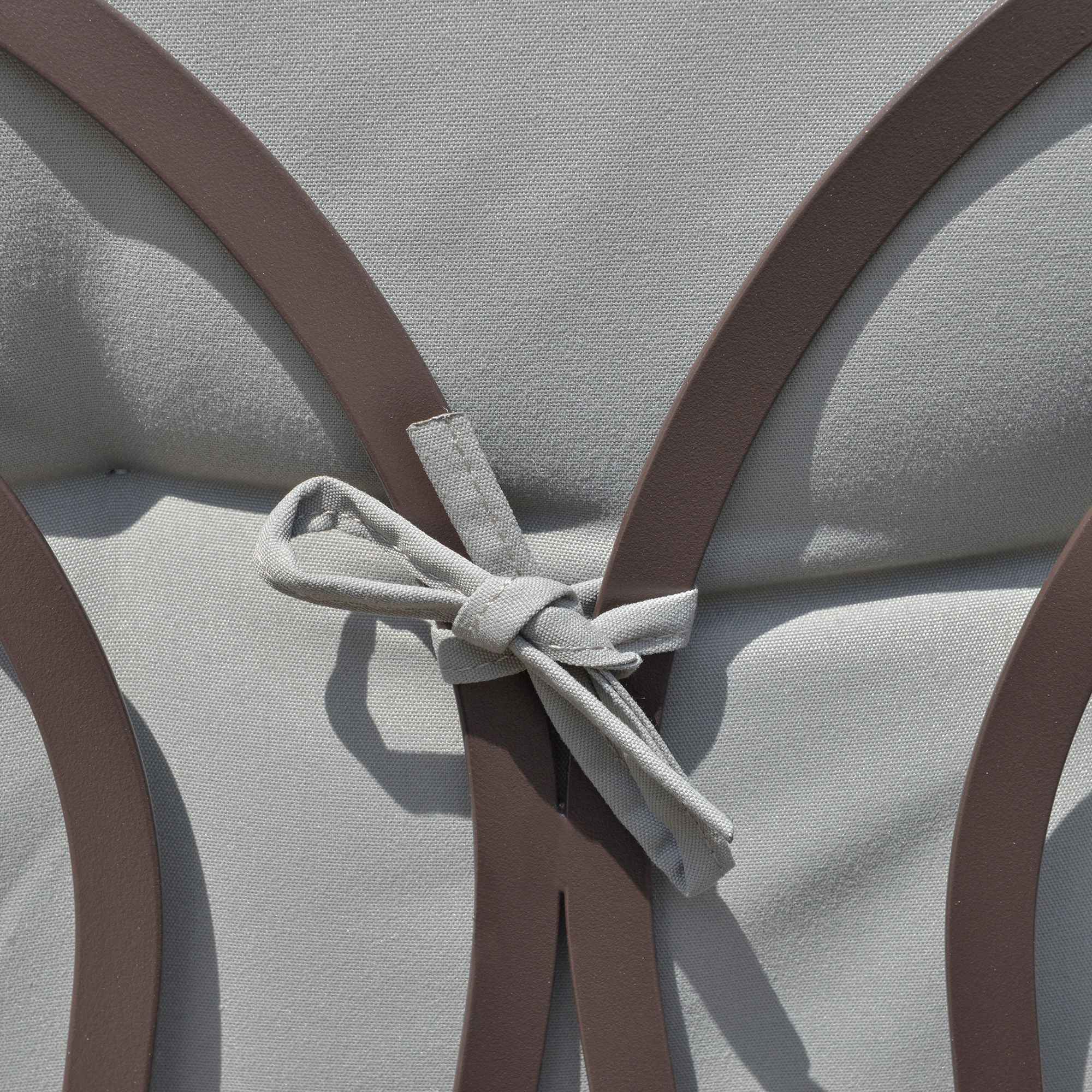 Outsunny 3-Seater Garden Swing with Adjustable Canopy, Cup Holder and Cushions, 208x121x172 cm, Light Grey