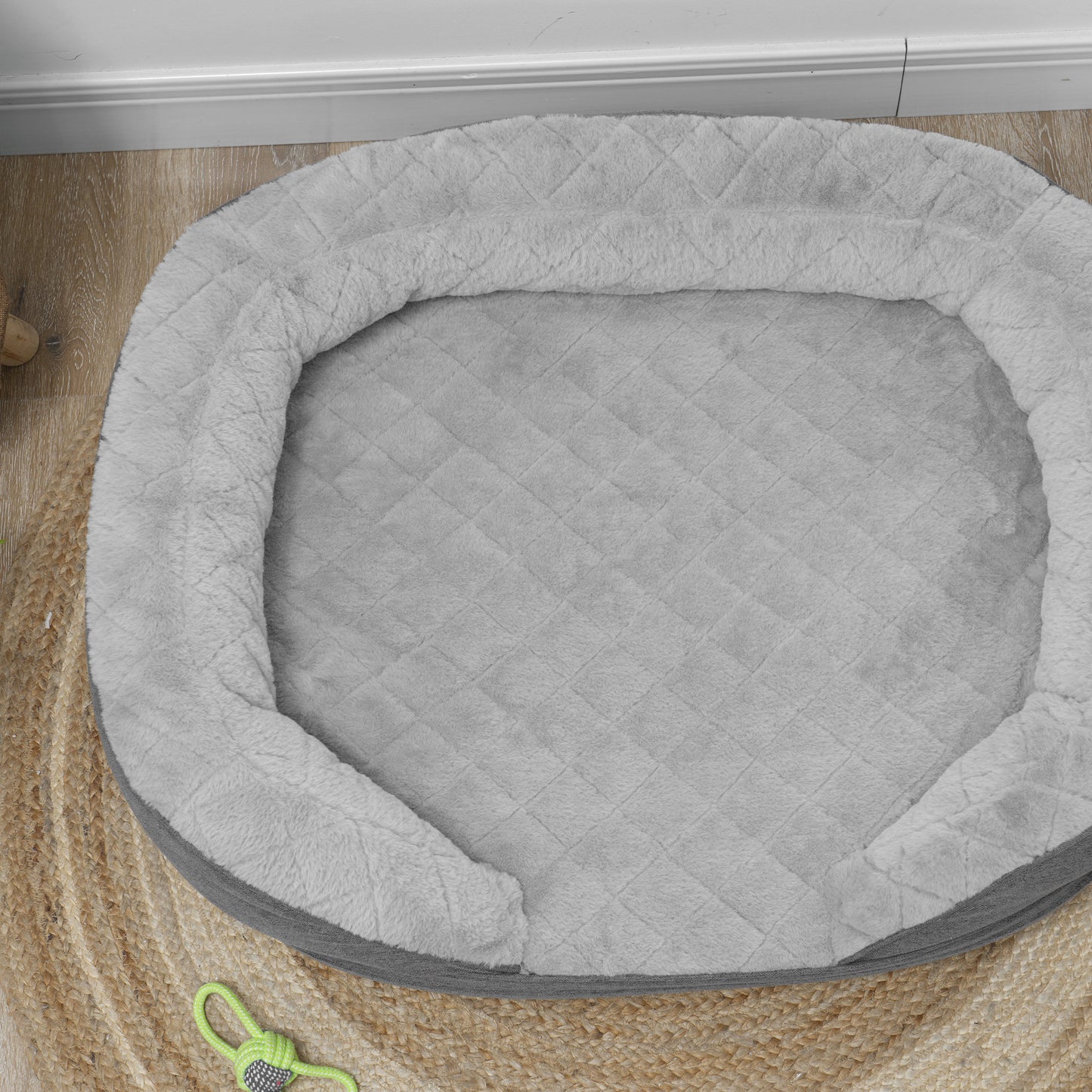 Dog Sofa Bed with Padding, Bed for Large and Medium Dogs up to 25kg, 90x78x25cm, Grey