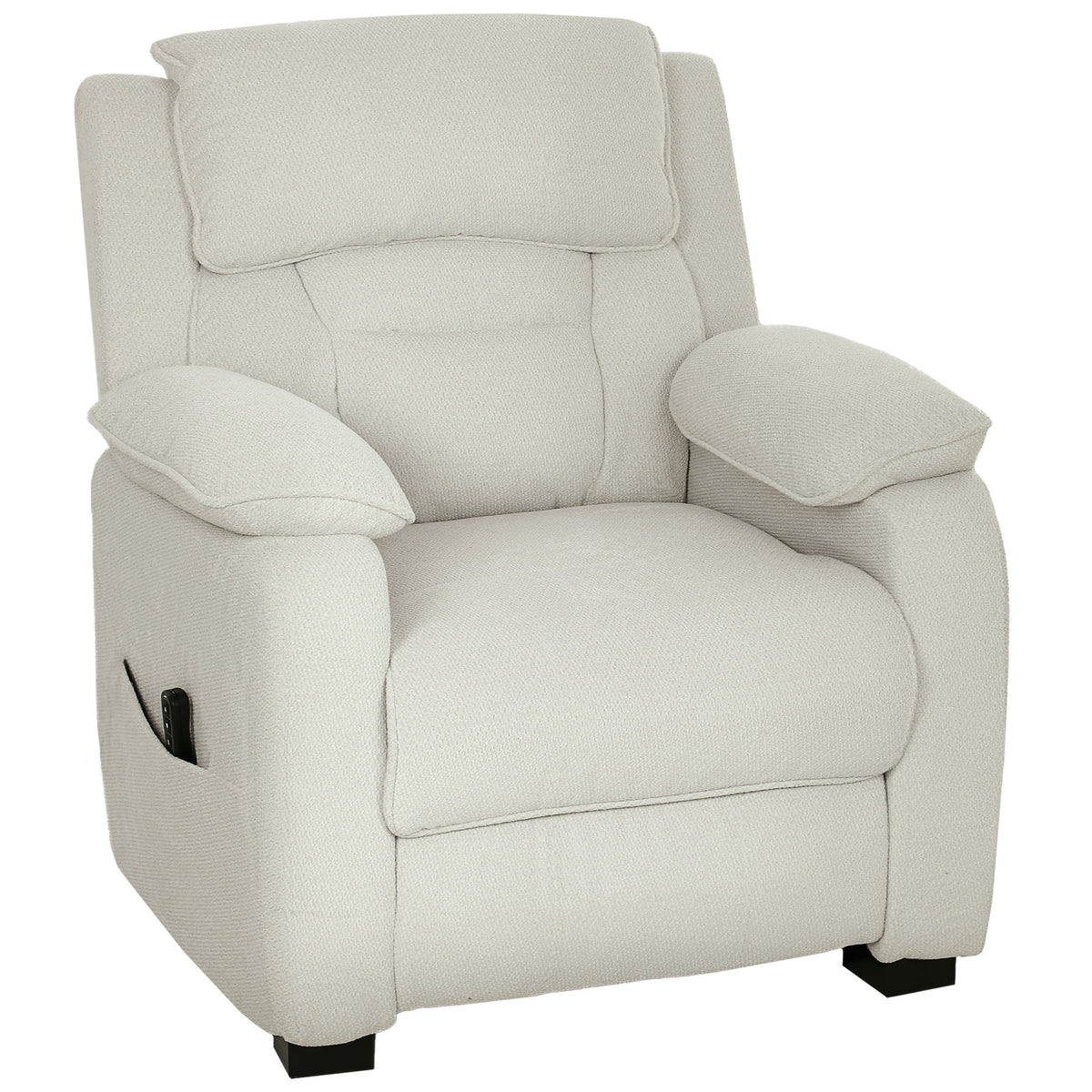 HOMCOM 150° Reclining Velvet Armchair with Footrest, Remote Control and Side Pocket, 96x90x103 cm, Beige