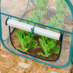 Mini Pop Up Greenhouse with Plastic Cover, Roller Window and Bag, 70x70x80 cm, Transparent
