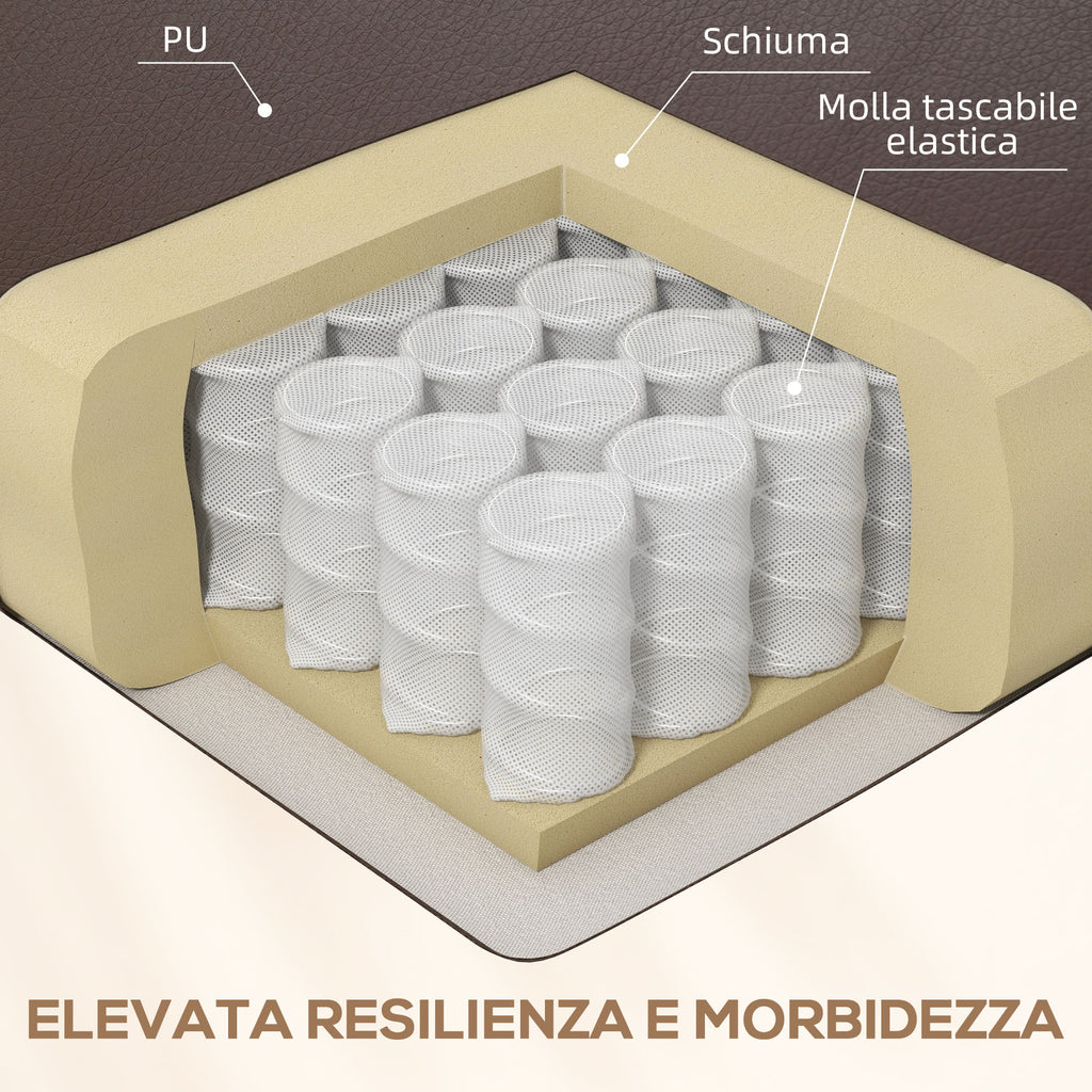 Reclining Massage Chair with 8 Massage Points and 5 Modes, 84x92x109cm, Dark Brown