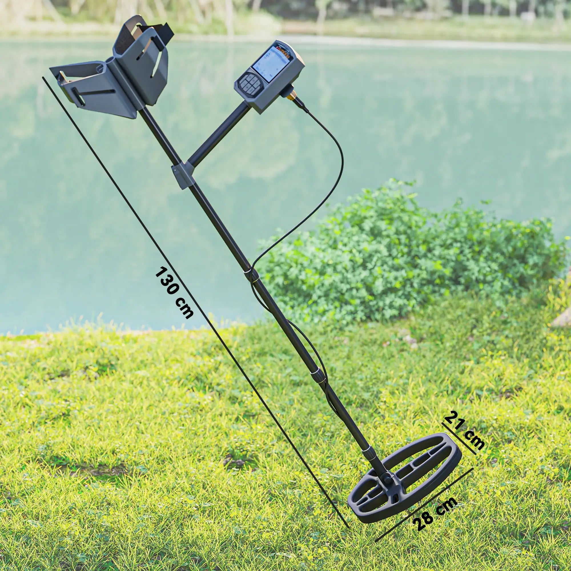 Professional Metal Detector with 5 Modes, IP68 Waterproof and Backlit LCD Display