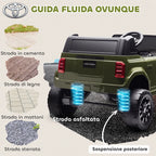 Toyota Land Cruiser 12V Electric Ride-On Toy Car with Remote Control, Ages 3-8, Green