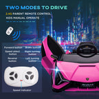 HOMCOM Electric Car for Children 3-5 Years Lamborghini 12V with Remote Control and Speed ??3-5km/h, Pink - Borgè