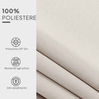 Outsunny Replacement Canopy for 3x2.5m Retractable Sun Shade Awning in Anti-UV 50+ Polyester Cream