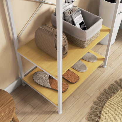 Clothes Stand 2 in 1  with 2-Tier Shelf, Steel and Chipboard, 60x40x167.5 cm