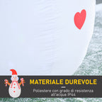 240cm Inflatable Snowman, Outdoor Christmas Decoration with LED Lights, Waterproof Polyester, IP44