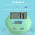 SPORTNOW Stepper with Handlebar and Adjustable Step and LCD Monitor, in Steel and ABS, 48x38x108-118 cm, Green