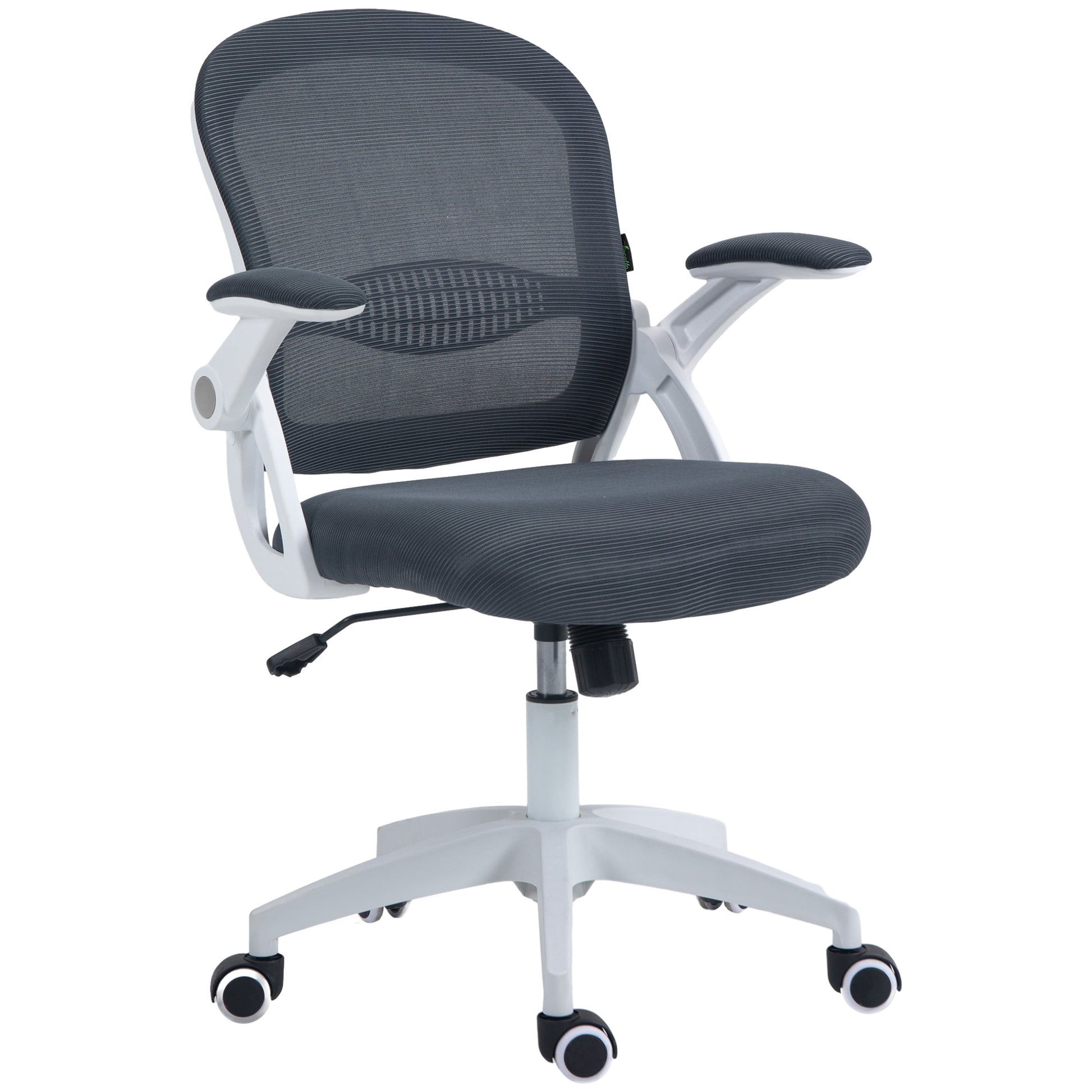 Ergonomic Office Chair with Mesh Backrest and Adjustable Height, 65.5x61.5x88-97.5cm, Gray - Borgè