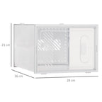 Space-Saving Modular Shoe Rack, 8 Cubes 28x36x21 cm in PP Plastic, White