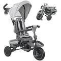 AIYAPLAY 6-in-1 Children's Tricycle with Push Handle and Swivel Seat, 111.5x52x98 cm, Grey
