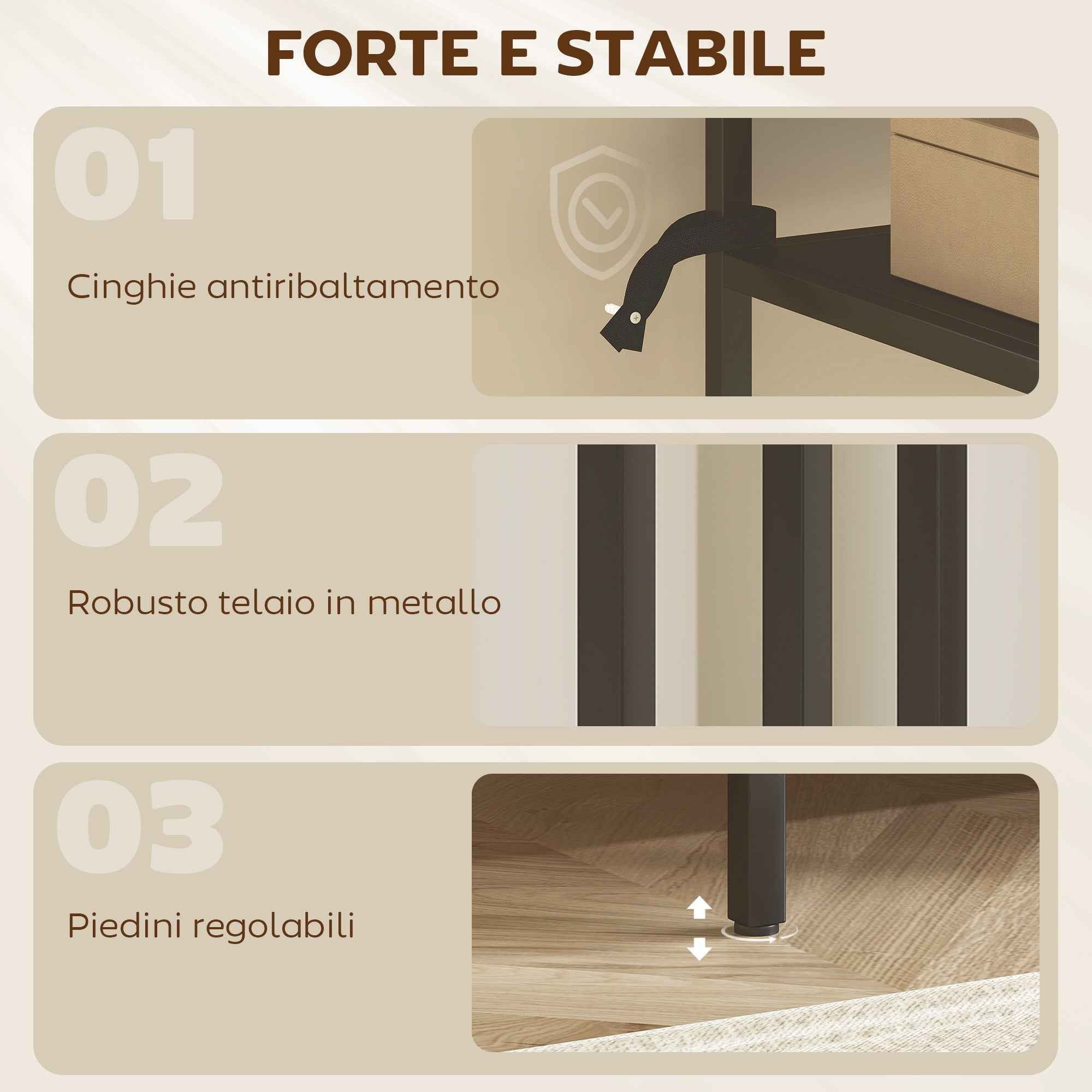 HOMCOM Console Table with 3-Tier Open Shelves, Steel, 55x30x85 cm, Black