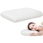 Rapid Rebound Memory Foam Pillow with Removable and Washable Cover, 60x40x10 cm, Cream White