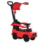 Push Car for Children 12-36 Months with Mercedes License, Canopy and Handle, 85.5x40. 5x95 cm, Red