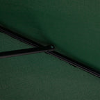 Space-Saving Mezzaluna Wall Umbrella with Crank Opening, Green