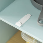 Children's Toy Kitchen with Stove and Cabinets, Made of Steel, Wood and PP, 72x33x85.2 cm, Blue and White