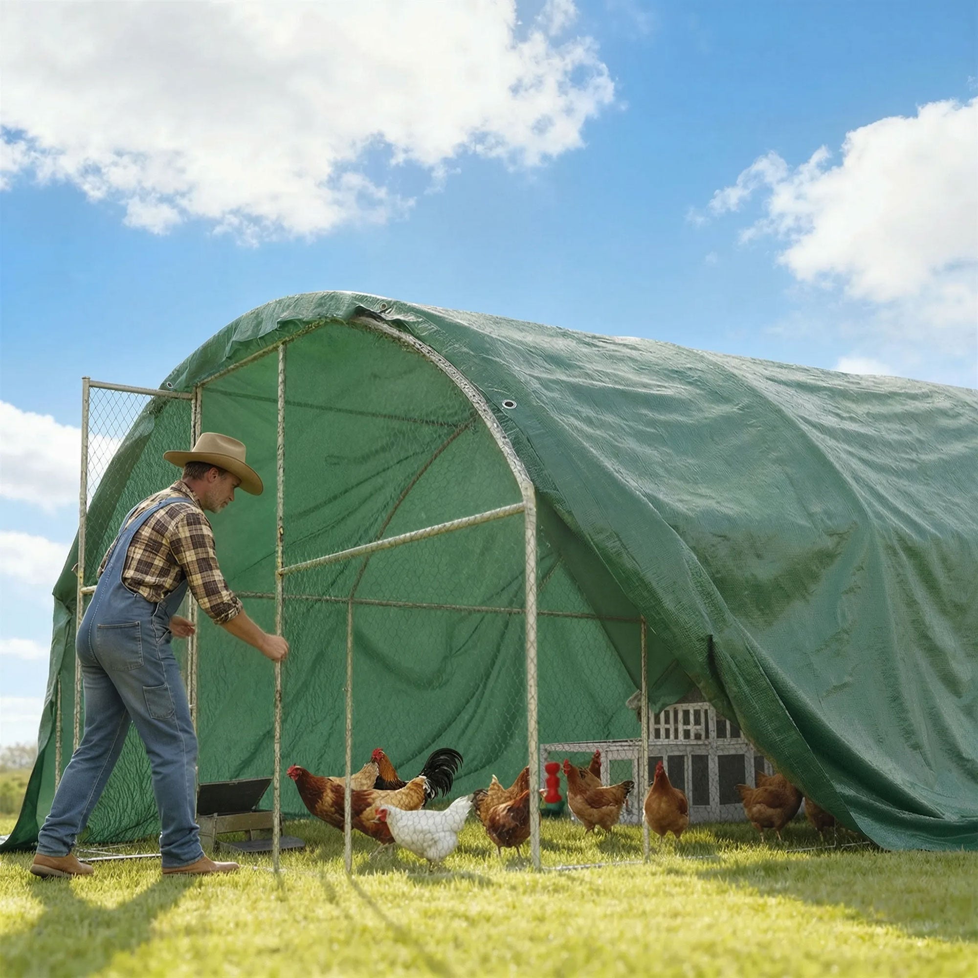 Outsunny 6 x 8m Waterproof Tarpaulin, 90 GSM Tear Resistant PE