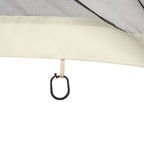 Outsunny Universal Replacement Gazebo Mosquito Net with Zippers, 335x207cm - Black and Beige