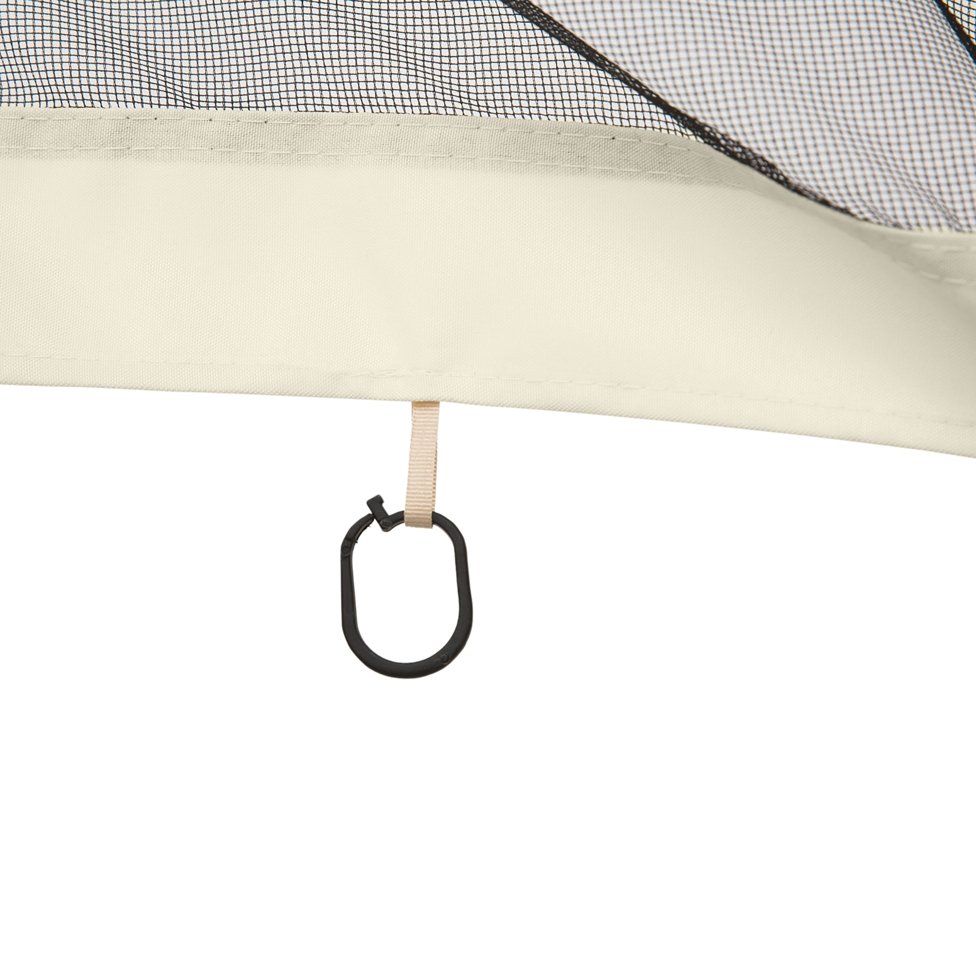 Outsunny Universal Replacement Gazebo Mosquito Net with Zippers, 335x207cm - Black and Beige