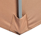 Decentralized Umbrella with 6 Ribs with Crank and Cross Base, in Metal and Polyester, Ø292x247 cm, Coffee