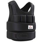 Unisex Weighted Vest 20kg, 38 Individual Weights, Padding, Velcro Closures, Black