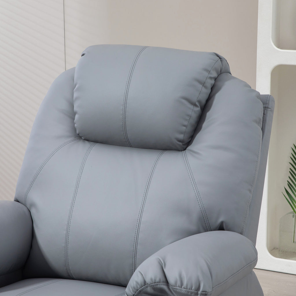 Lift Chair Reclining up to 135° with 8 Massage Points, Remote Control and Footrest, 88x99x106 cm, Grey