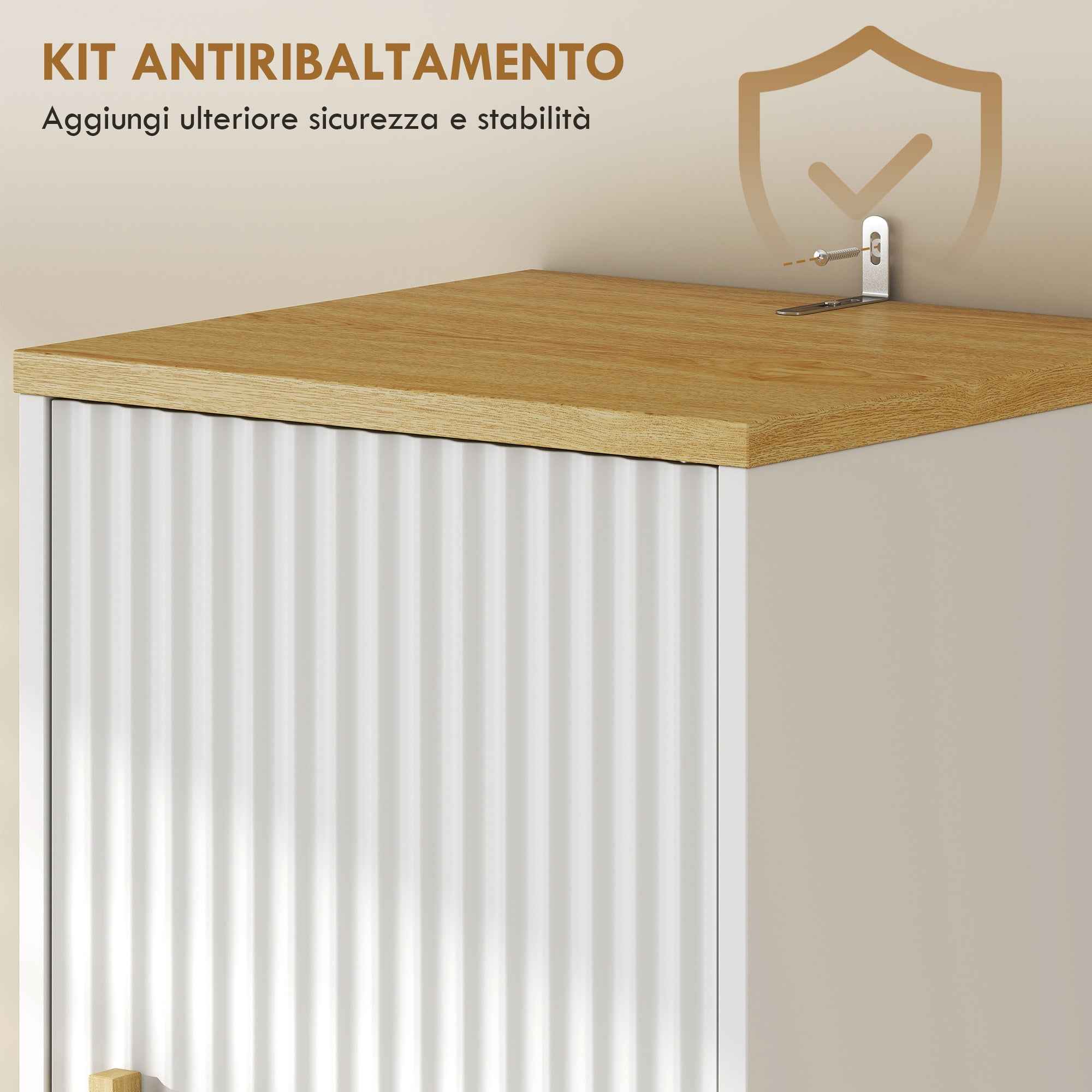 HOMCOM 172cm Bathroom Cabinet with Drawer and Adjustable Shelves, White