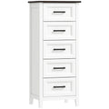 HOMCOM Chest of Drawers with 5 Drawers, Tall Unit for Bedroom and Living Room