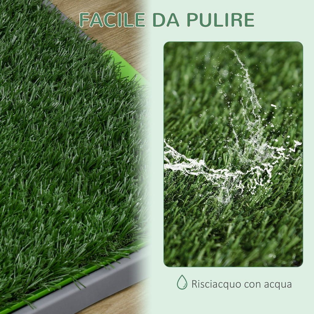 Dog Toilet with Fake Grass, Replacement Grass and Bottom Tray, 67x41cm