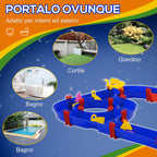 Aquatic Playset 78 Pieces with Water and Sand for Children 3-6 Years, 123x111x7cm, Blue and Red