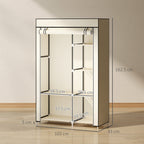 HOMCOM Portable Wardrobe Space-Saving Closet, 103x43x162.5cm, Cream